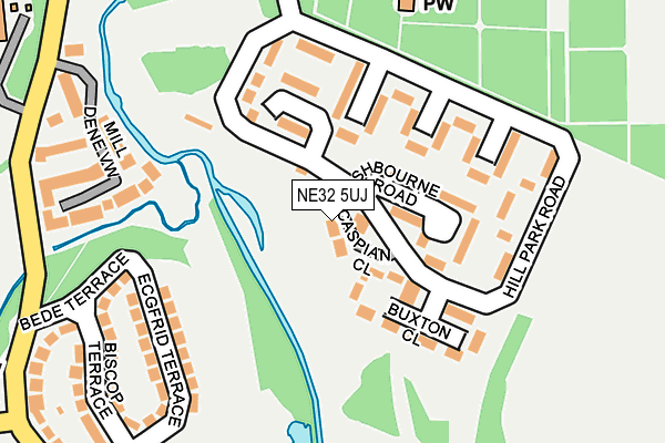 NE32 5UJ map - OS OpenMap – Local (Ordnance Survey)
