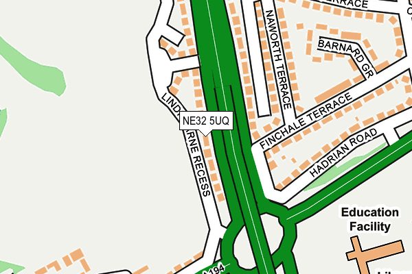 NE32 5UQ map - OS OpenMap – Local (Ordnance Survey)