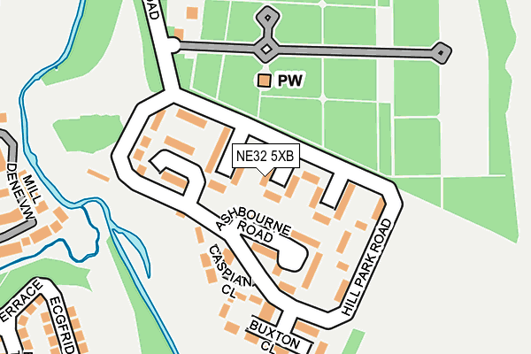 NE32 5XB map - OS OpenMap – Local (Ordnance Survey)