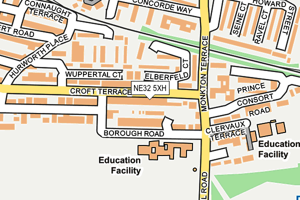 NE32 5XH map - OS OpenMap – Local (Ordnance Survey)