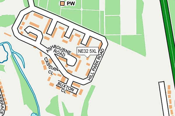 NE32 5XL map - OS OpenMap – Local (Ordnance Survey)