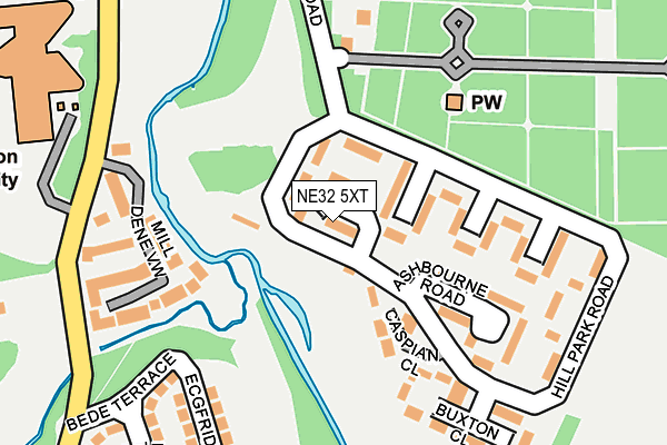 NE32 5XT map - OS OpenMap – Local (Ordnance Survey)