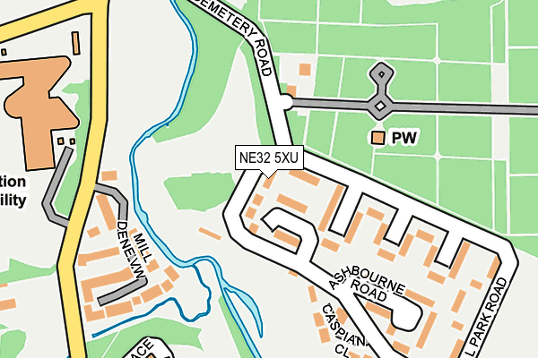 NE32 5XU map - OS OpenMap – Local (Ordnance Survey)
