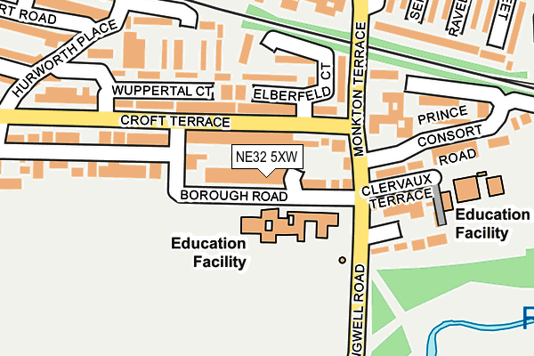 NE32 5XW map - OS OpenMap – Local (Ordnance Survey)