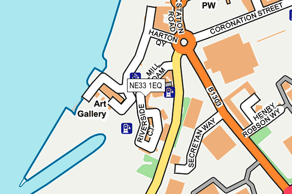 NE33 1EQ map - OS OpenMap – Local (Ordnance Survey)