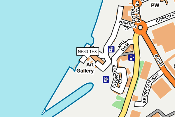 NE33 1EX map - OS OpenMap – Local (Ordnance Survey)