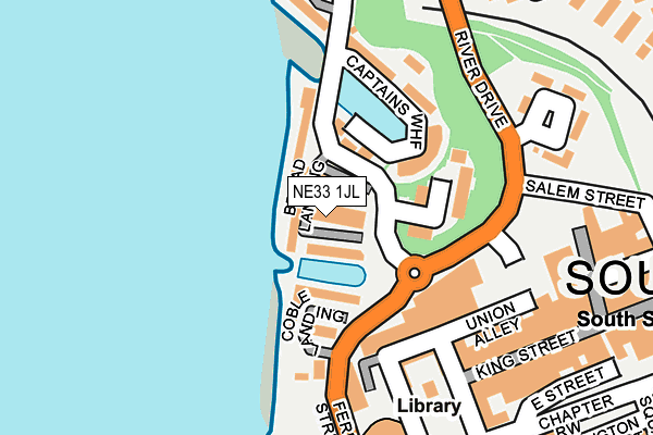 NE33 1JL map - OS OpenMap – Local (Ordnance Survey)