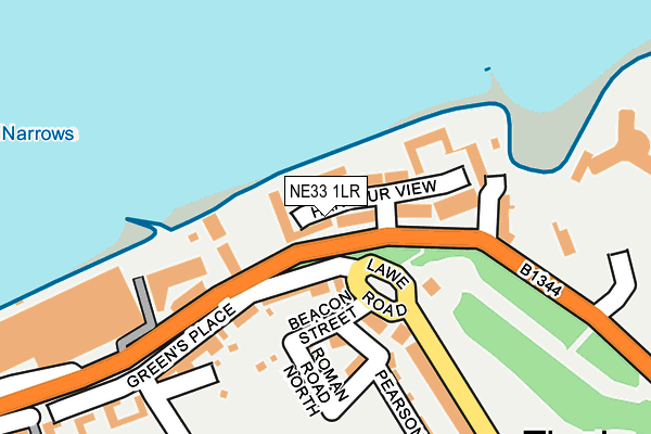 NE33 1LR map - OS OpenMap – Local (Ordnance Survey)