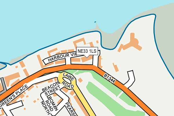 NE33 1LS map - OS OpenMap – Local (Ordnance Survey)