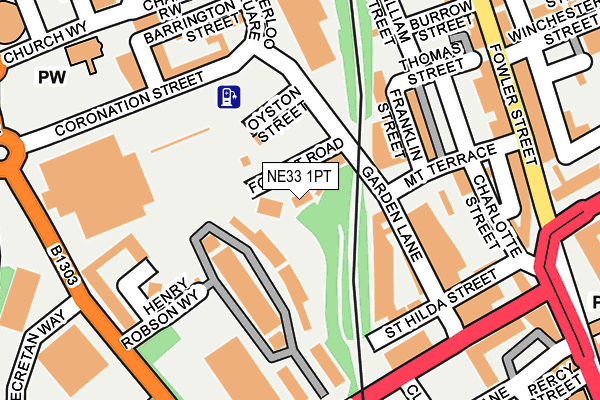 NE33 1PT map - OS OpenMap – Local (Ordnance Survey)