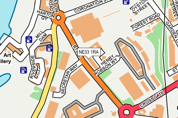 NE33 1RA map - OS OpenMap – Local (Ordnance Survey)