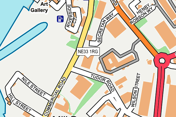 NE33 1RG map - OS OpenMap – Local (Ordnance Survey)