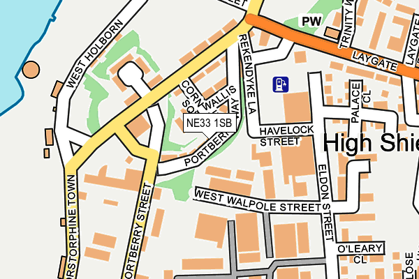 NE33 1SB map - OS OpenMap – Local (Ordnance Survey)