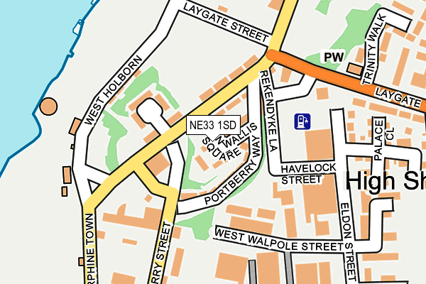NE33 1SD map - OS OpenMap – Local (Ordnance Survey)