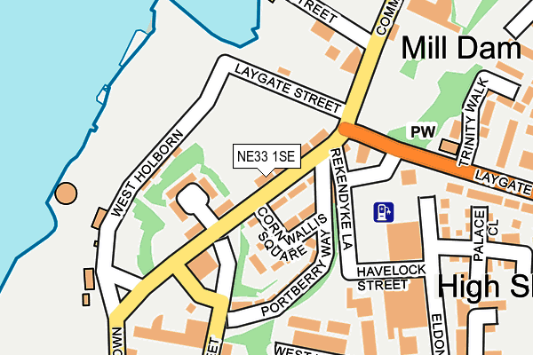 NE33 1SE map - OS OpenMap – Local (Ordnance Survey)