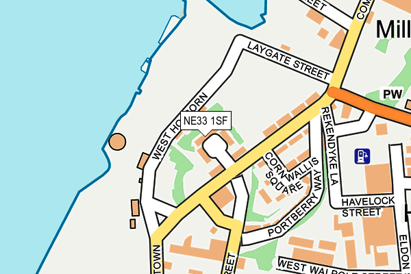 NE33 1SF map - OS OpenMap – Local (Ordnance Survey)