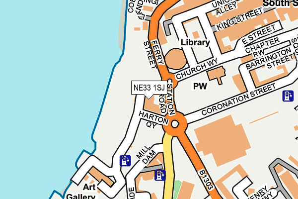NE33 1SJ map - OS OpenMap – Local (Ordnance Survey)