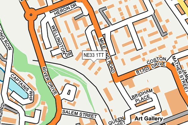 NE33 1TT map - OS OpenMap – Local (Ordnance Survey)