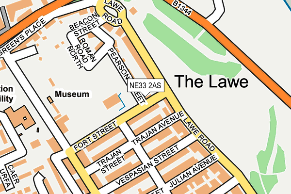 NE33 2AS map - OS OpenMap – Local (Ordnance Survey)