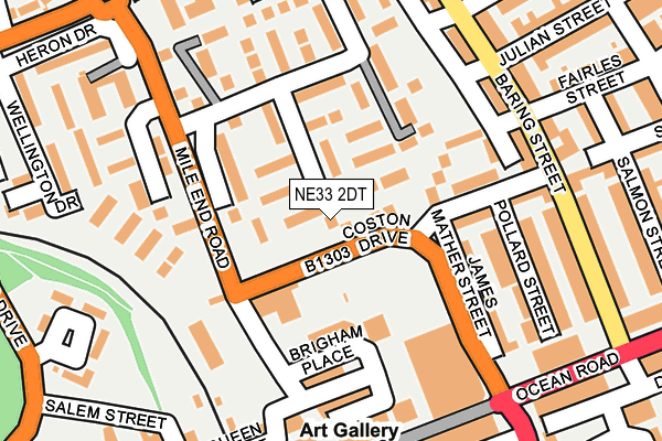 NE33 2DT map - OS OpenMap – Local (Ordnance Survey)