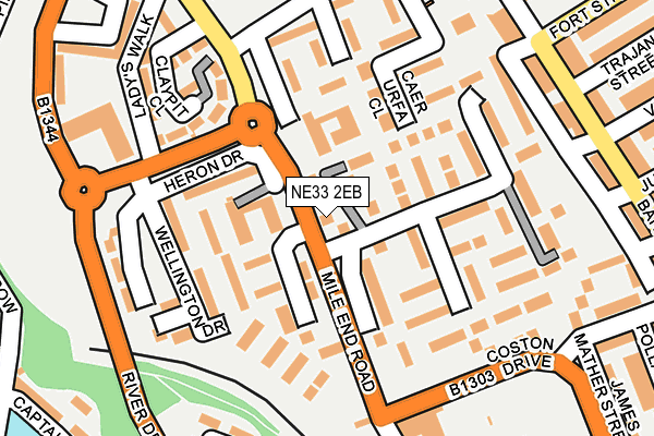 NE33 2EB map - OS OpenMap – Local (Ordnance Survey)