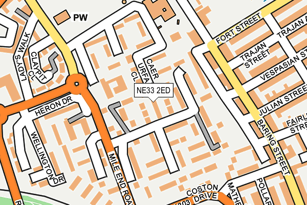 NE33 2ED map - OS OpenMap – Local (Ordnance Survey)