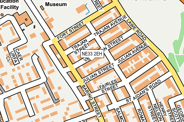 NE33 2EH map - OS OpenMap – Local (Ordnance Survey)