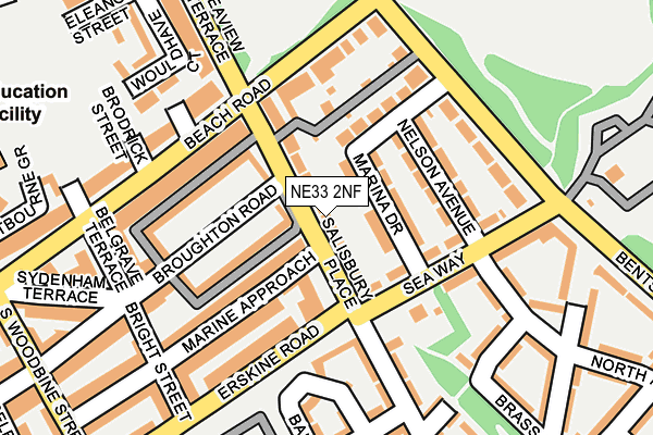NE33 2NF map - OS OpenMap – Local (Ordnance Survey)