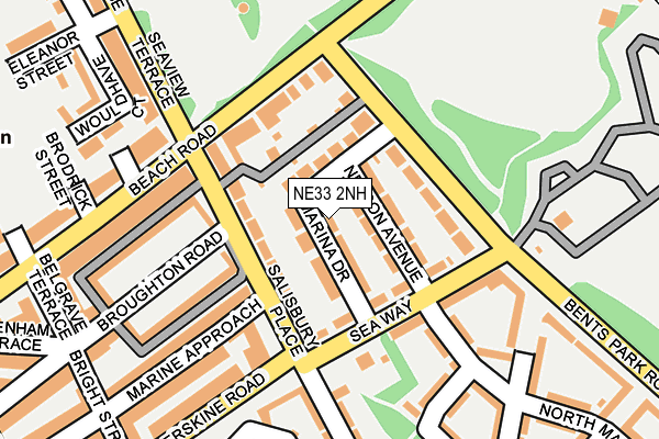 NE33 2NH map - OS OpenMap – Local (Ordnance Survey)