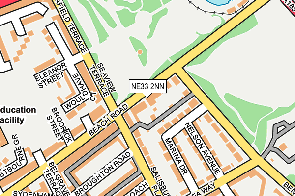 NE33 2NN map - OS OpenMap – Local (Ordnance Survey)