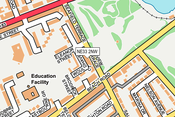 NE33 2NW map - OS OpenMap – Local (Ordnance Survey)