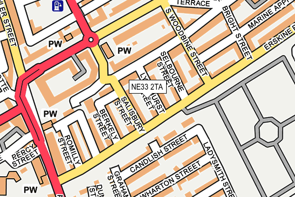 NE33 2TA map - OS OpenMap – Local (Ordnance Survey)