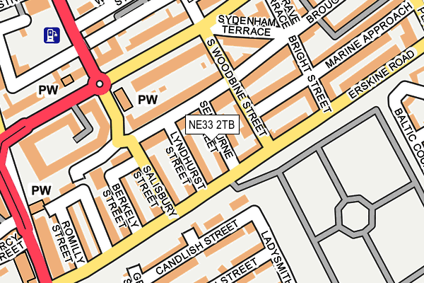 NE33 2TB map - OS OpenMap – Local (Ordnance Survey)