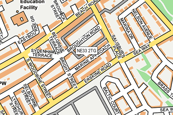 NE33 2TG map - OS OpenMap – Local (Ordnance Survey)