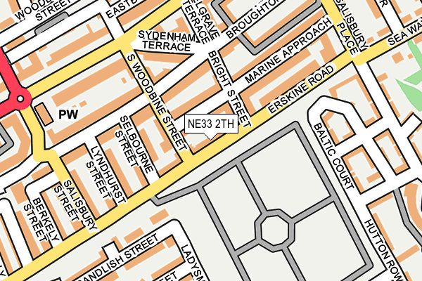 NE33 2TH map - OS OpenMap – Local (Ordnance Survey)
