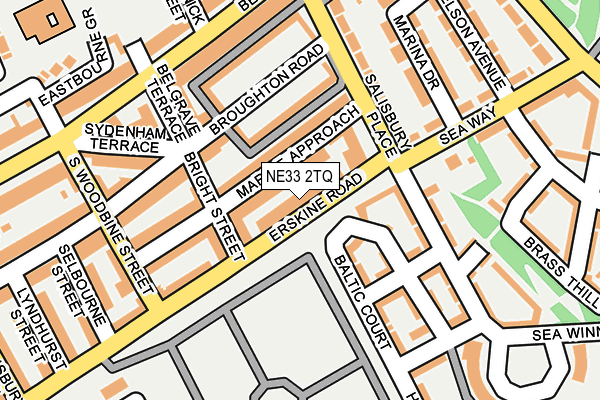 NE33 2TQ map - OS OpenMap – Local (Ordnance Survey)