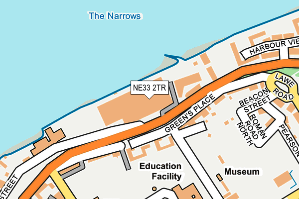 NE33 2TR map - OS OpenMap – Local (Ordnance Survey)