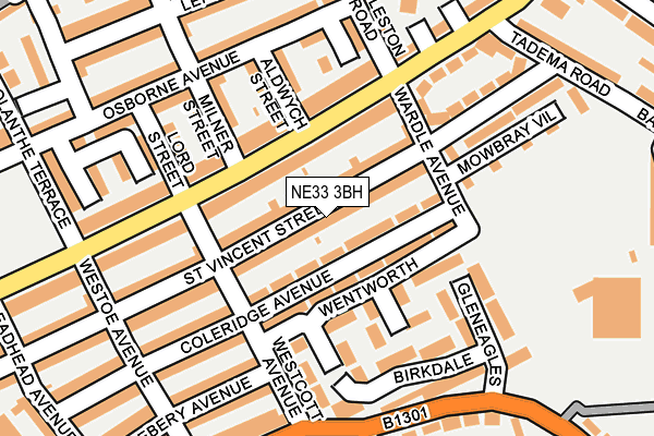 NE33 3BH map - OS OpenMap – Local (Ordnance Survey)