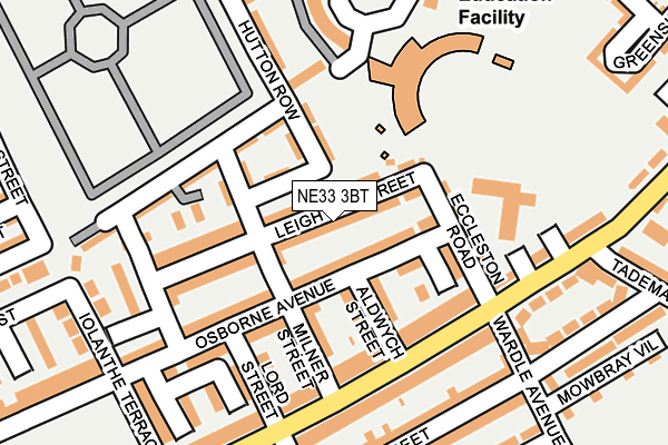 NE33 3BT map - OS OpenMap – Local (Ordnance Survey)