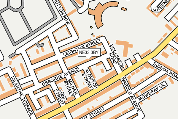 NE33 3BY map - OS OpenMap – Local (Ordnance Survey)