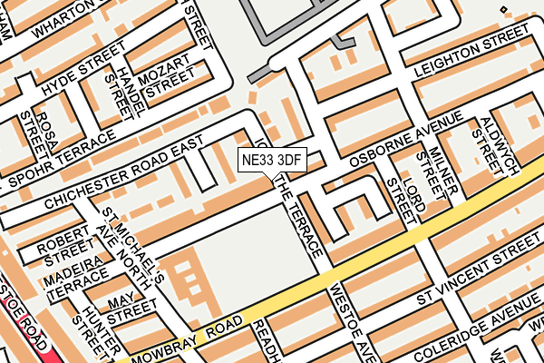 NE33 3DF map - OS OpenMap – Local (Ordnance Survey)