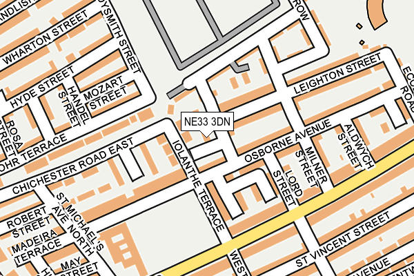 NE33 3DN map - OS OpenMap – Local (Ordnance Survey)