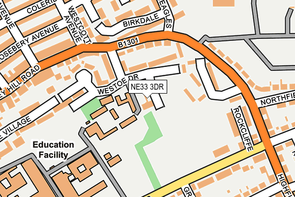 NE33 3DR map - OS OpenMap – Local (Ordnance Survey)