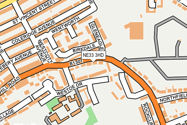 NE33 3HD map - OS OpenMap – Local (Ordnance Survey)