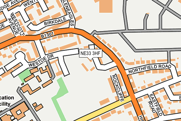 NE33 3HF map - OS OpenMap – Local (Ordnance Survey)