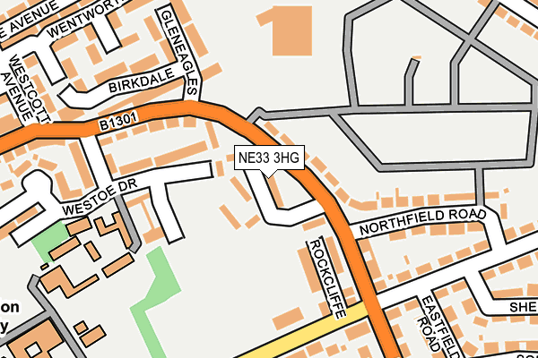 NE33 3HG map - OS OpenMap – Local (Ordnance Survey)
