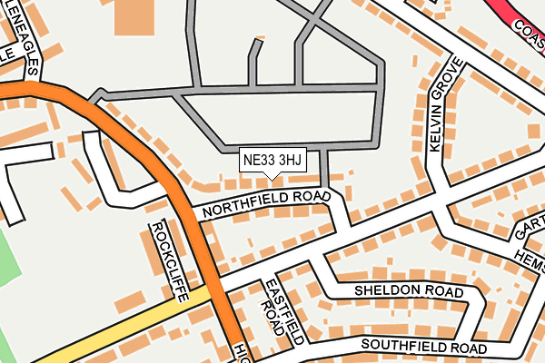 NE33 3HJ map - OS OpenMap – Local (Ordnance Survey)