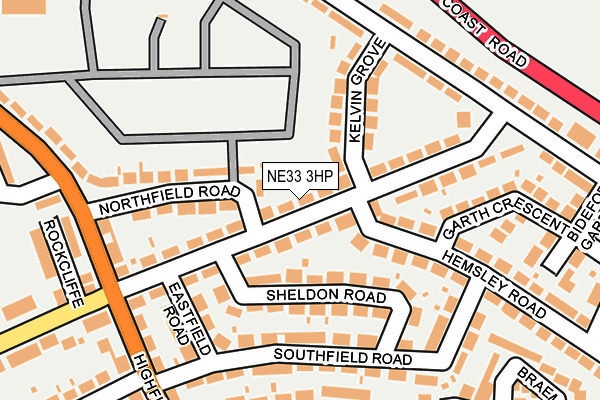 NE33 3HP map - OS OpenMap – Local (Ordnance Survey)