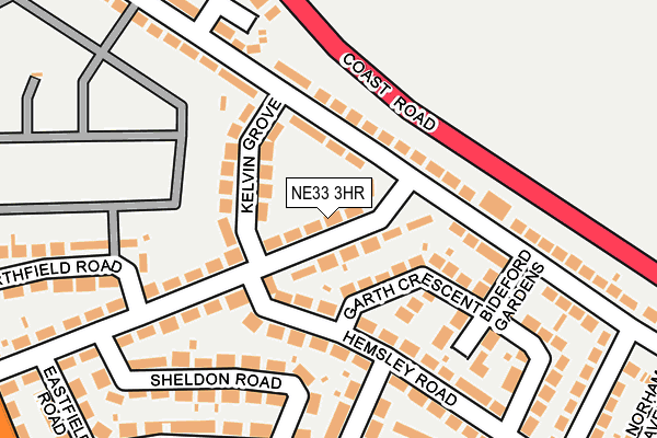 NE33 3HR map - OS OpenMap – Local (Ordnance Survey)