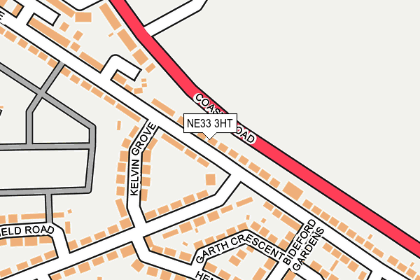 NE33 3HT map - OS OpenMap – Local (Ordnance Survey)